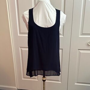 White House Black Market Midnight Blue Tank Top